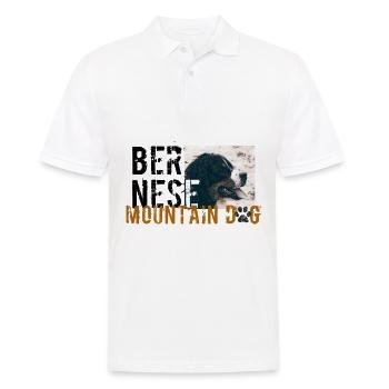 Bernese Mountaindog - Men's Polo Shirt - white - Front - Kai (181cm)