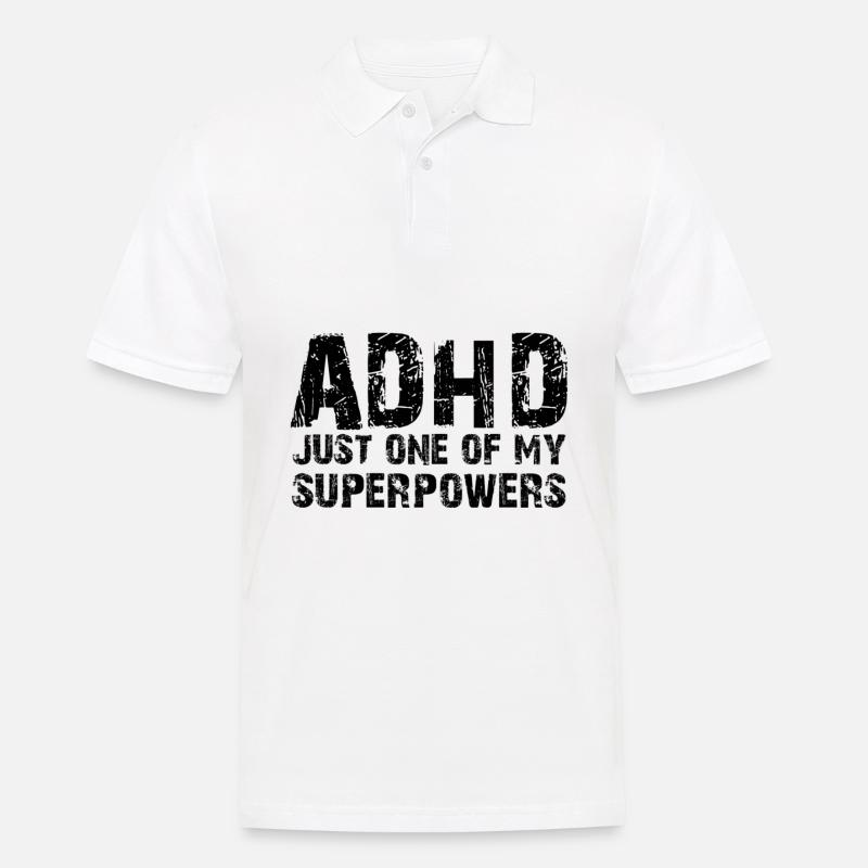 ADHS - Männer Poloshirt - Weiß