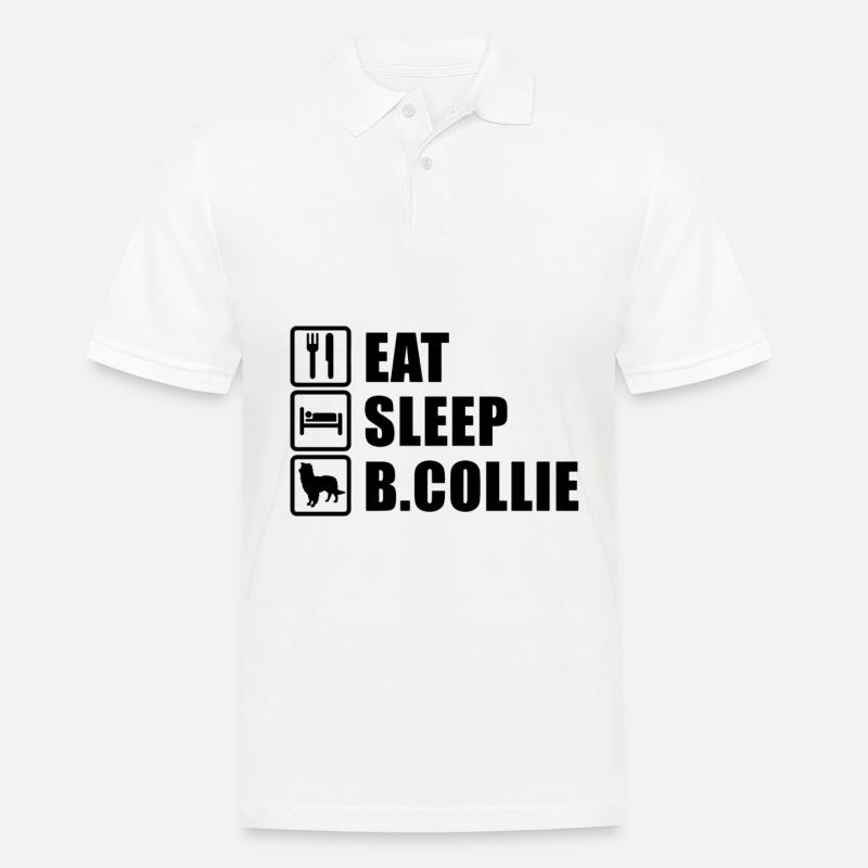 Border collie - Männer Poloshirt - Weiß