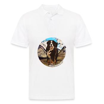 Bernese mountain dog - Men's Polo Shirt - white - Front - Kai (181cm)