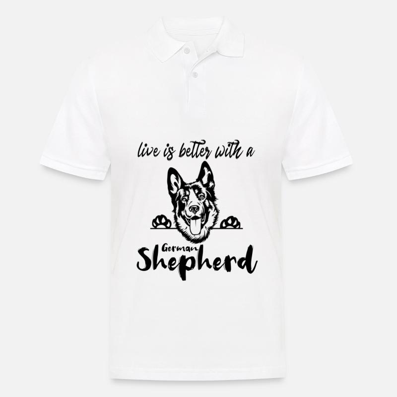 Deutscher Schäferhund - Männer Poloshirt - Weiß