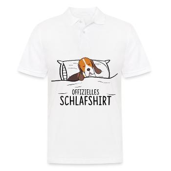 Offizielles SchlafBeagle Hund - Männer Poloshirt - Weiß - Vorne - Kai (181cm)
