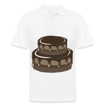 torte schokolade - Männer Poloshirt - Weiß - Vorne - Kai (181cm)
