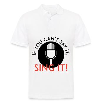 Sing es - Männer Poloshirt - Weiß - Vorne - Kai (181cm)
