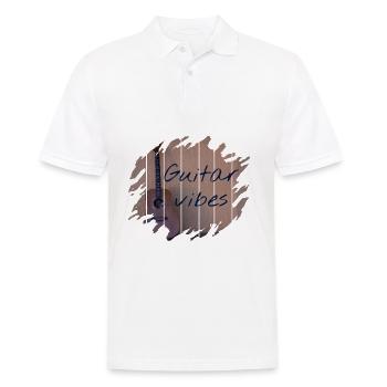 Gitarre - Männer Poloshirt - Weiß - Vorne - Kai (181cm)