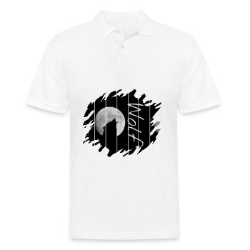 Wolf - Männer Poloshirt - Weiß - Vorne - Kai (181cm)