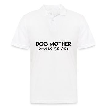 Maman de chien, amateur de vin - Polo Homme - blanc - Devant - Kai (181cm)