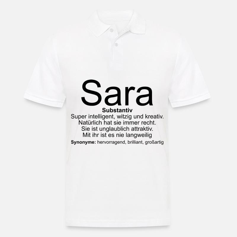 Name Definition Sara - Männer Poloshirt - Weiß