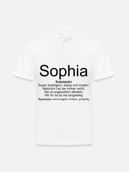 Name Definition Sophia - Männer Poloshirt - Weiß