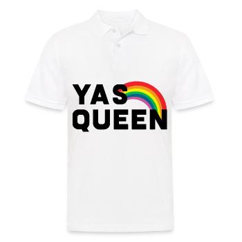 Yas Queen LGBT Pride Gay Love Pride Rainbow - Polo Homme - blanc - Devant - Kai (181cm)
