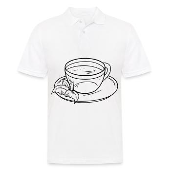 Tee Geschenk Zitrone Tasse Teebeutel Geschenkidee - Männer Poloshirt - Weiß - Vorne - Kai (181cm)
