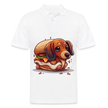Wiener Dog - Men's Polo Shirt - white - Front - Kai (181cm)