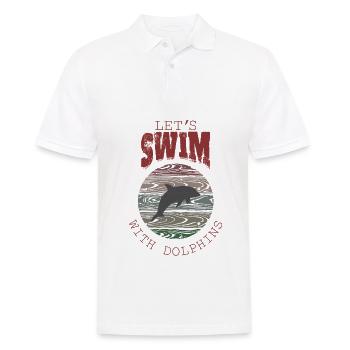 Plongée - cadeau dauphin de sport de vacances de chemise - Polo Homme - blanc - Devant - Kai (181cm)