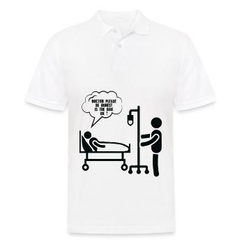 Fahrrad- Shirt Radsport Rennrad Trikot Geschenk - Männer Poloshirt - Weiß - Vorne - Kai (181cm)