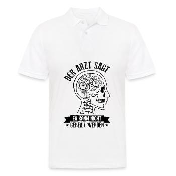 Fahrrad – Shirt Radsport Drahtesel Geschenk - Männer Poloshirt - Weiß - Vorne - Kai (181cm)