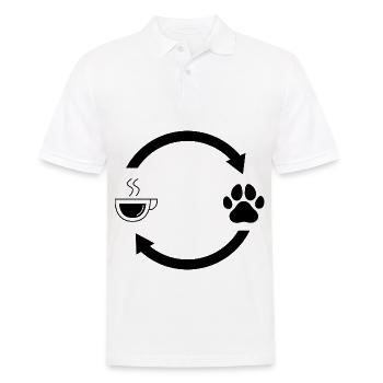 Kaffee laden Pfeile und Hund 3 - - Männer Poloshirt - Weiß - Vorne - Kai (181cm)