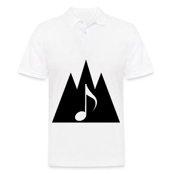 Triangle Mountain et musique - - Polo Homme - blanc - Devant - Kai (181cm)