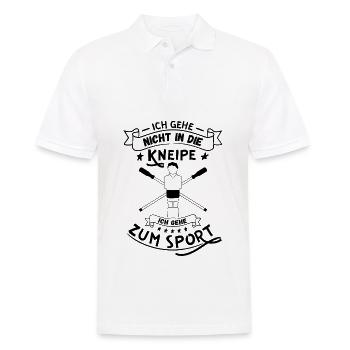 Nicht in die Kneipe, Tischkicker Tischfussball - Männer Poloshirt - Weiß - Vorne - Kai (181cm)