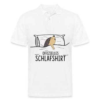 Offizielles SchlafIgel - Männer Poloshirt - Weiß - Vorne - Kai (181cm)