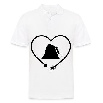 Pfeil in Heartshape und Klettern 1 - - Männer Poloshirt - Weiß - Vorne - Kai (181cm)