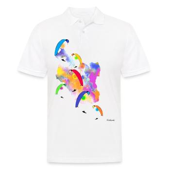 Gleitschirm Pilot Paragliding Leidenschaft - Männer Poloshirt - Weiß - Vorne - Kai (181cm)