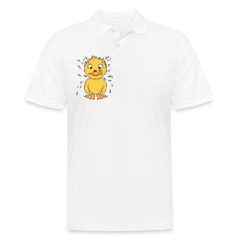 Un petit canard se lie d’amitié avec une coccinelle - Polo Homme - blanc - Devant - Kai (181cm)