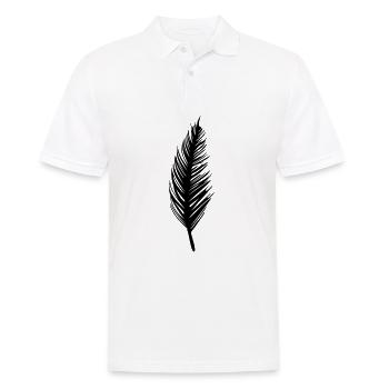 Feder - Männer Poloshirt - Weiß - Vorne - Kai (181cm)