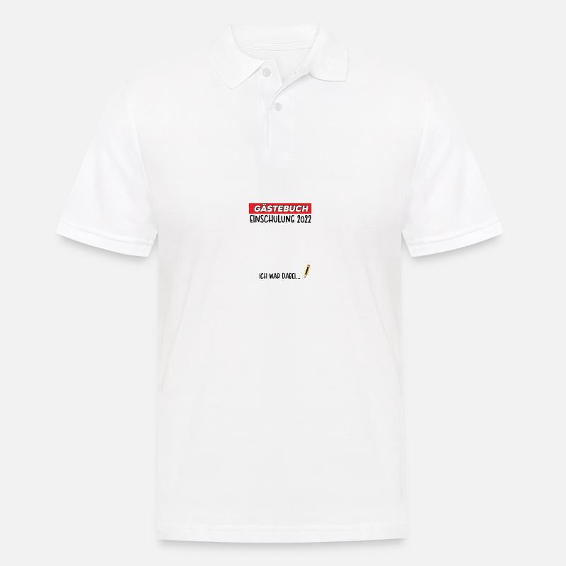 Einschulung 2022 Geschenk Schul - Männer Poloshirt - Weiß