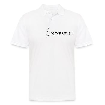 Pferd - Men's Polo Shirt - white - Front - Kai (181cm)