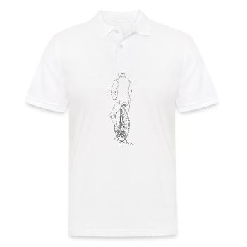 Vintage Unicycle Old School Design - Men's Polo Shirt - white - Front - Kai (181cm)