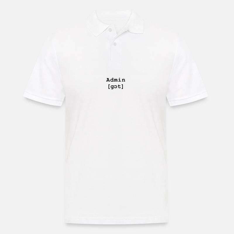 Admin Gott - Männer Poloshirt - Weiß