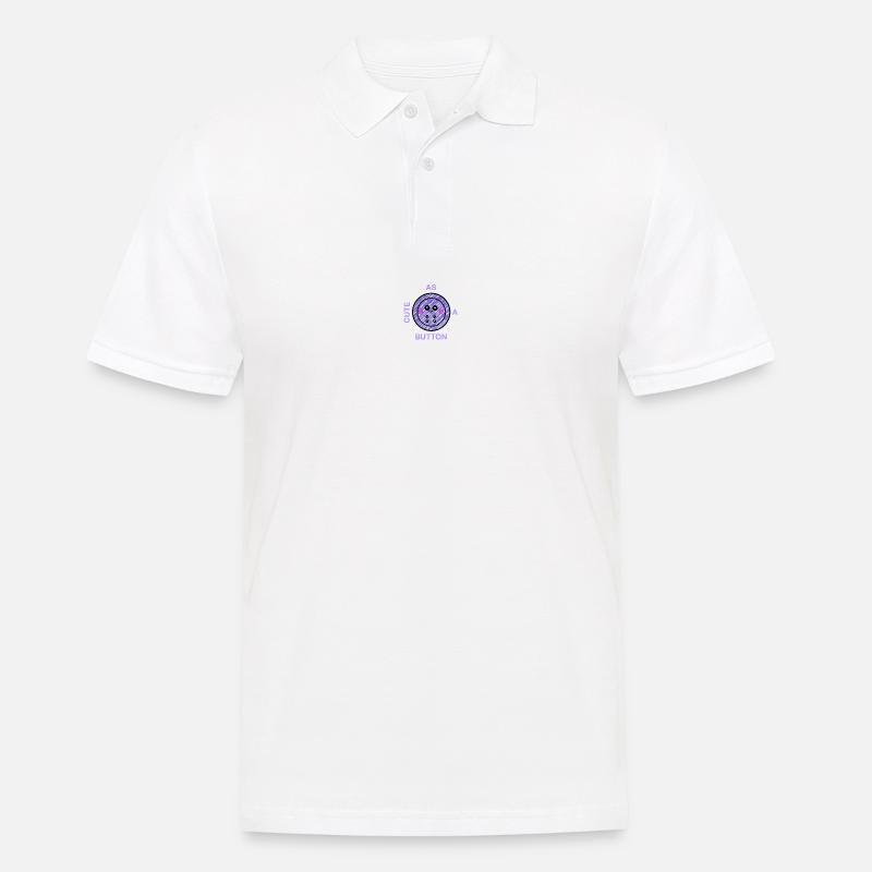 NIEDLICH ALS KNOPF - Männer Poloshirt - Weiß