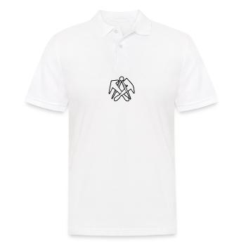 Roofer crafts - Men's Polo Shirt - white - Front - Kai (181cm)