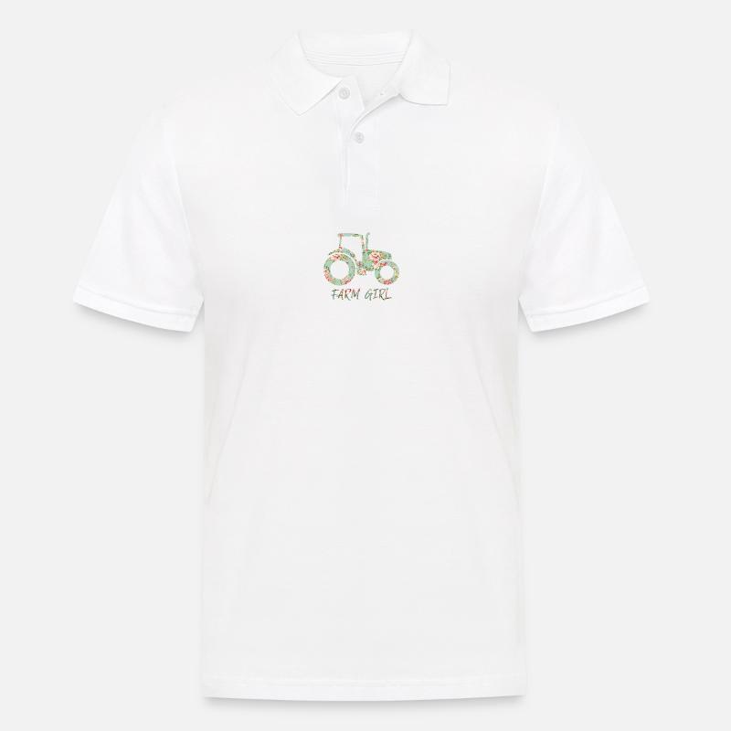 Bauernmädchen - Männer Poloshirt - Weiß