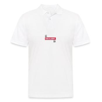 es eskaliert eh - Männer Poloshirt - Weiß - Vorne - Kai (181cm)