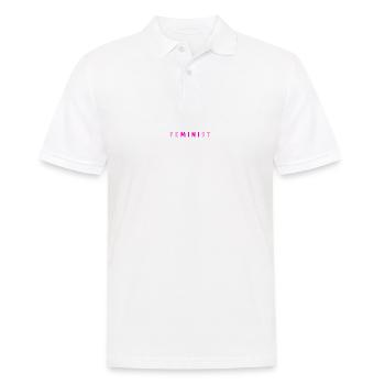 Feminist - Männer Poloshirt - Weiß - Vorne - Kai (181cm)