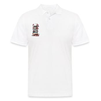 Piles de livres - Polo Homme - blanc - Devant - Kai (181cm)