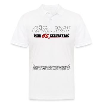 65th Birthday Guestbook 65 Years Lustig - Men's Polo Shirt - white - Front - Kai (181cm)
