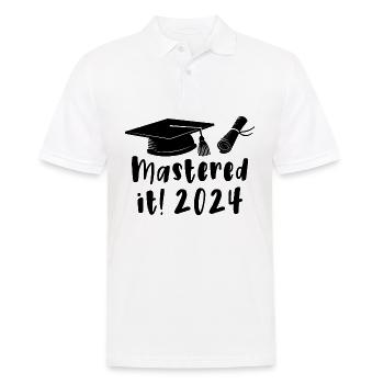 Gemeistert 2024 Master Abschluss Graduiert 2024 - Männer Poloshirt - Weiß - Vorne - Kai (181cm)
