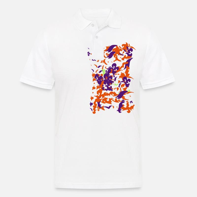 abstrakte Arbeit - Männer Poloshirt - Weiß
