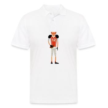 Ballsport - Männer Poloshirt - Weiß - Vorne - Kai (181cm)