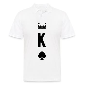 KING QUEEN PARTNERSHIRTS - Männer Poloshirt - Weiß - Vorne - Kai (181cm)