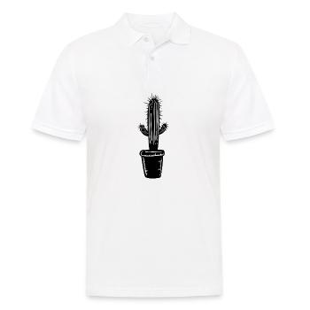 Kaktus - Männer Poloshirt - Weiß - Vorne - Kai (181cm)