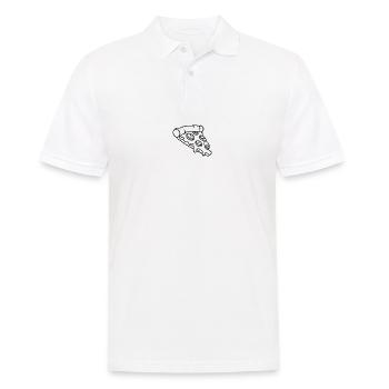 Pizza - quoi d'autre - Polo Homme - blanc - Devant - Kai (181cm)