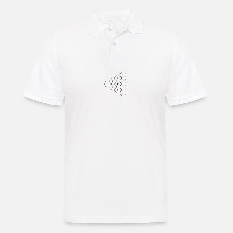 Triangle Cube Bold - Men's Polo Shirt - white