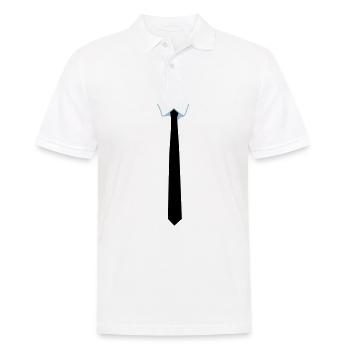 tie - Men's Polo Shirt - white - Front - Kai (181cm)
