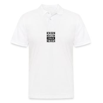 Ich bin nichts für schwache Nerven - Männer Poloshirt - Weiß - Vorne - Kai (181cm)