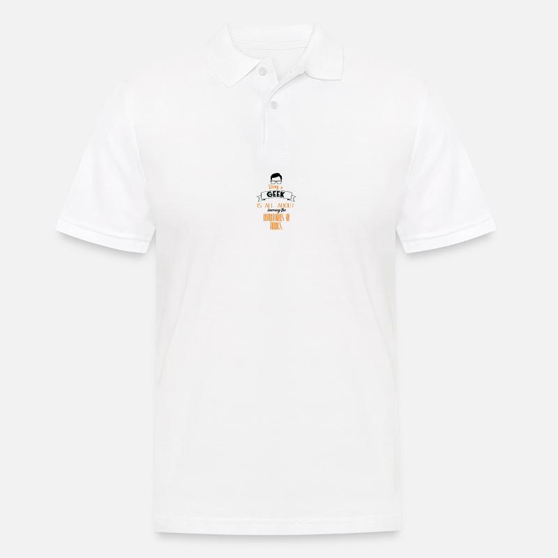 Sei ein Geek - Männer Poloshirt - Weiß
