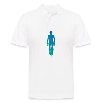 Vélo VTT Vélo Homme Cyclisme Vélo Cycliste - Polo Homme - blanc - Devant - Kai (181cm)