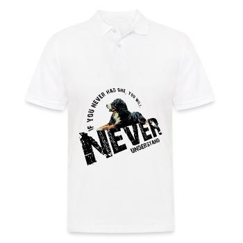 Berner Sennenhund - Männer Poloshirt - Weiß - Vorne - Kai (181cm)